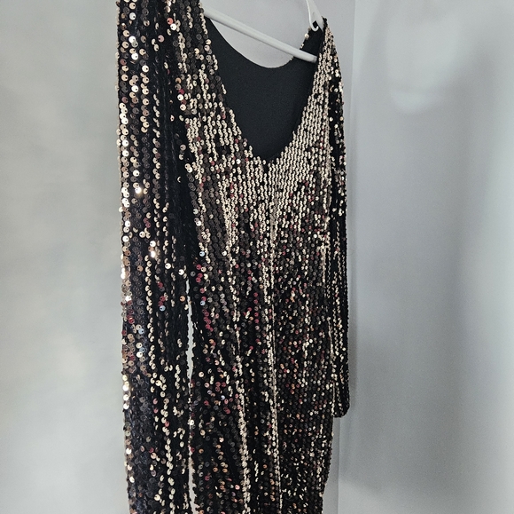 BNWT Only Golden Sequinned Dress - Picture 4 of 10